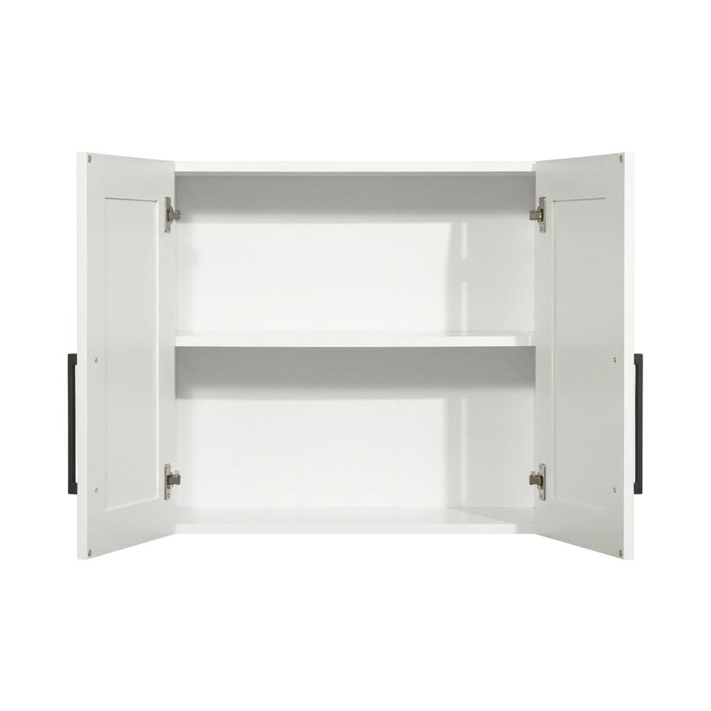 White Storage Cabinet With Soft Finish And Coastal Chic Style. Picture 4
