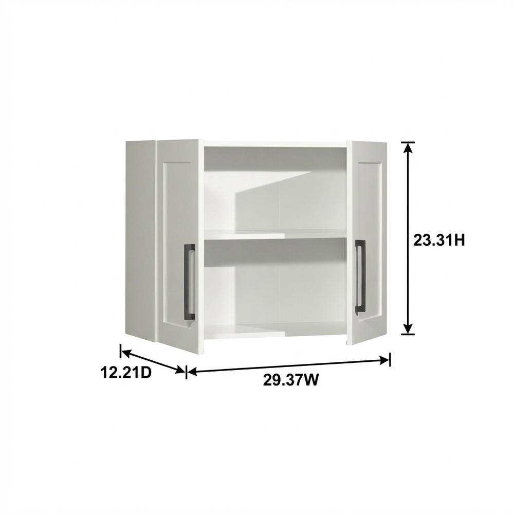White Storage Cabinet With Soft Finish And Coastal Chic Style. Picture 7