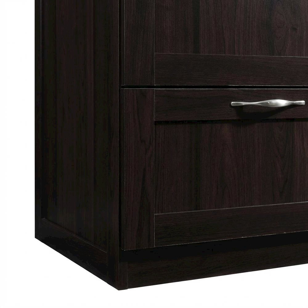 Wooden Storage Armoire In Brown With Spacious Compartment And Elegant Finish. Picture 6