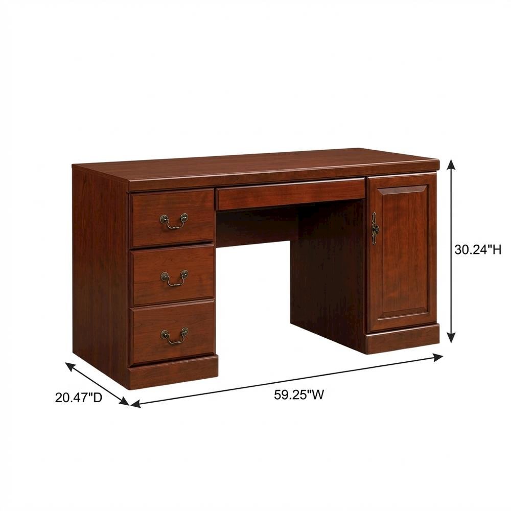 Modern Brown Credenza with Traditional Finish and Spacious Storage. Picture 7