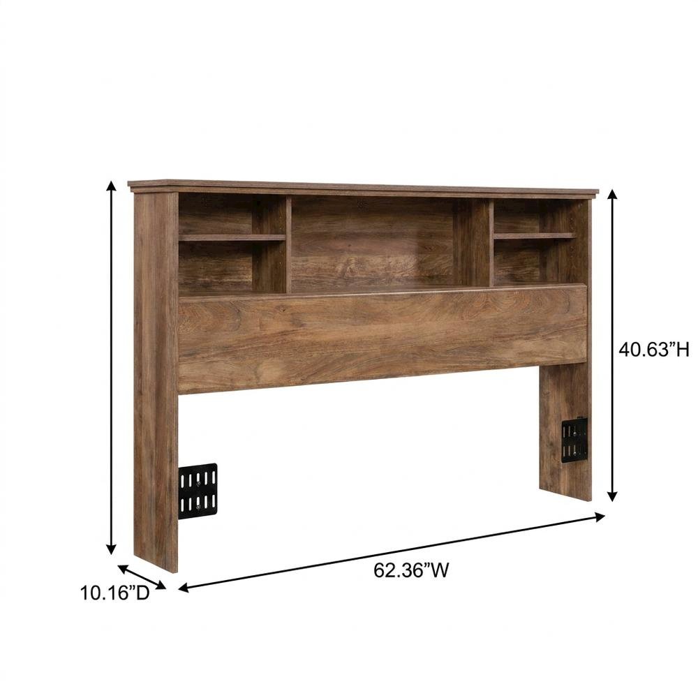 Engineered Wood Farmhouse Bookcase Headboard for Full and Queen Beds. Picture 5