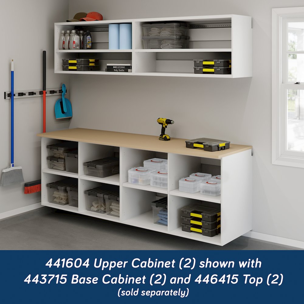 GarageCore Upper Cabinet Shelves, White Finish. Picture 10