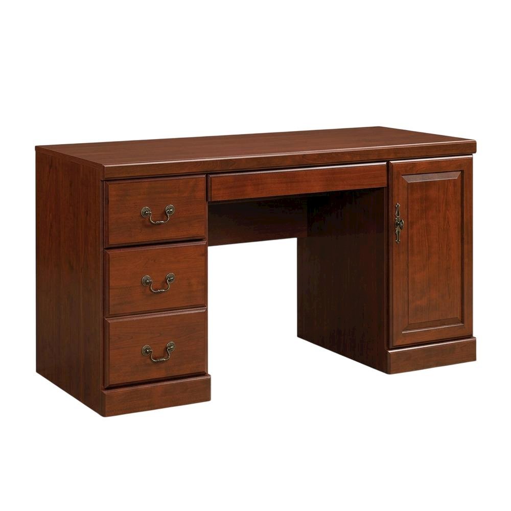 Modern Brown Credenza with Traditional Finish and Spacious Storage. Picture 1