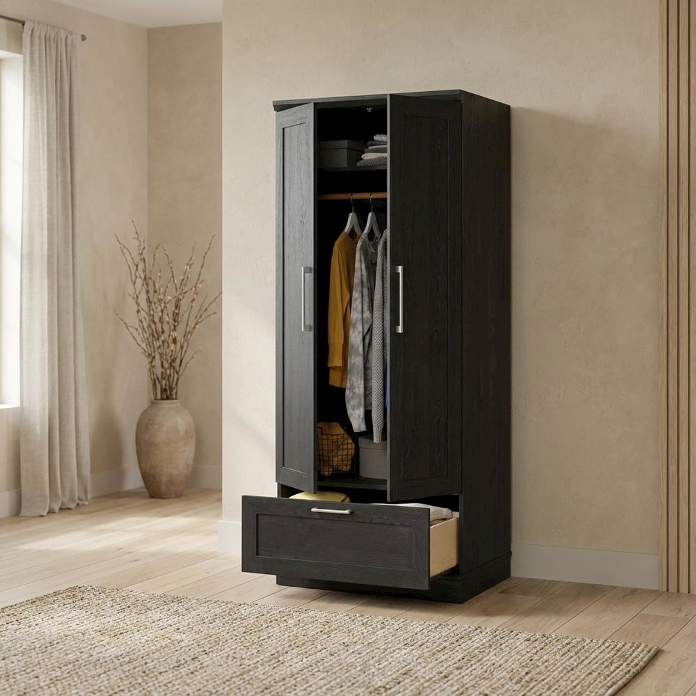 HomePlus Storage Armoire, Raven Oak finish. Picture 3