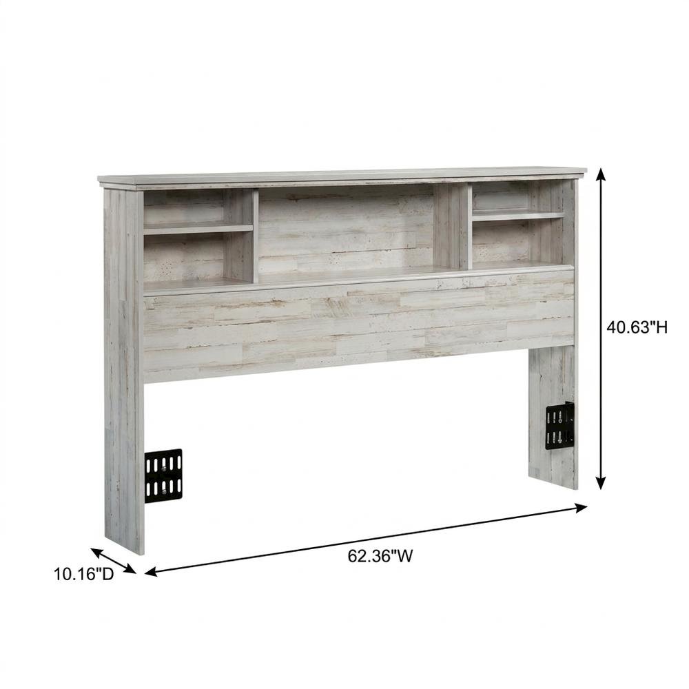 Engineered Wood Farmhouse Bookcase Headboard for Full and Queen Beds. Picture 5