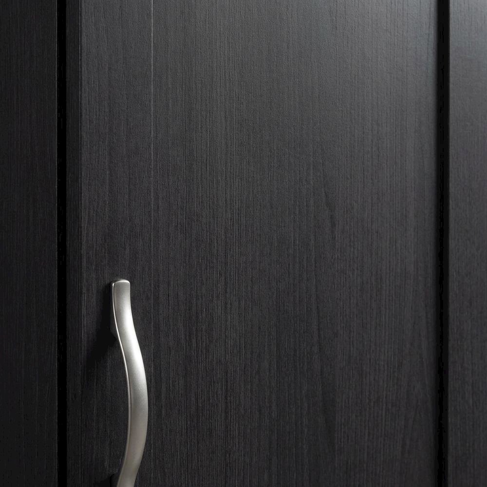 Black Oak Finish Storage Cabinet With Transitional Style, Rectangular Design. Picture 5