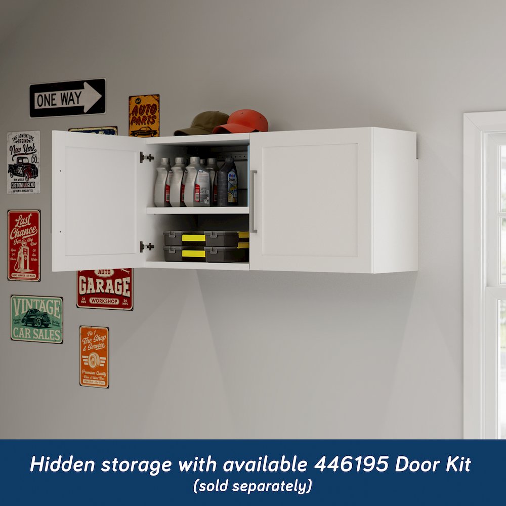 GarageCore Upper Cabinet Shelves, White Finish. Picture 5