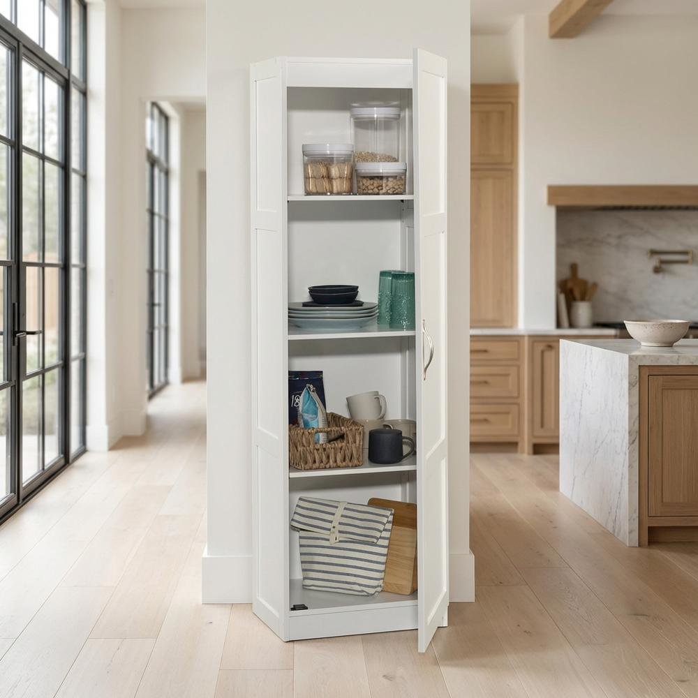 Gray Finish Storage Cabinet - Spacious Rectangular Design, Durable Construction. Picture 2