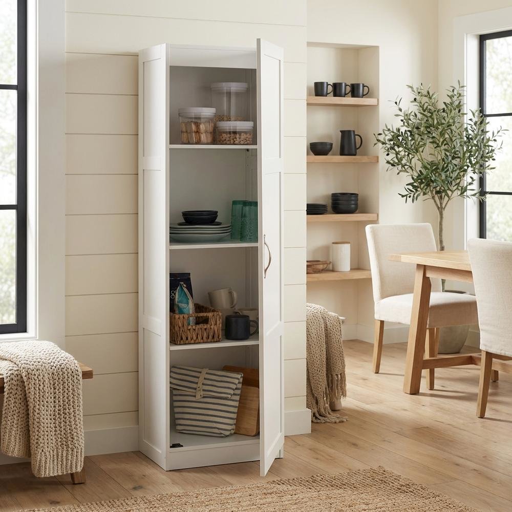 Gray Finish Storage Cabinet - Spacious Rectangular Design, Durable Construction. Picture 3