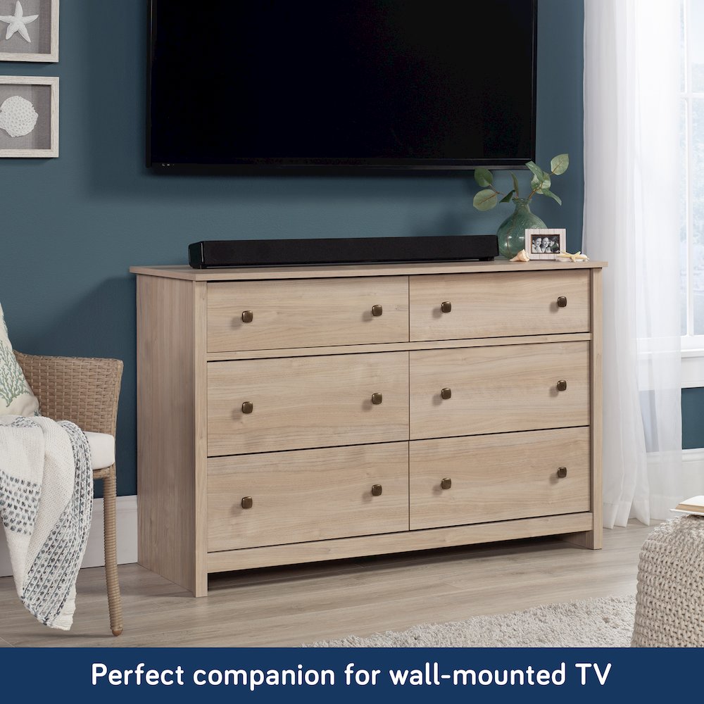 River Ranch 6-Drawer Bedroom Dresser, Harvest Walnut Finish. Picture 4