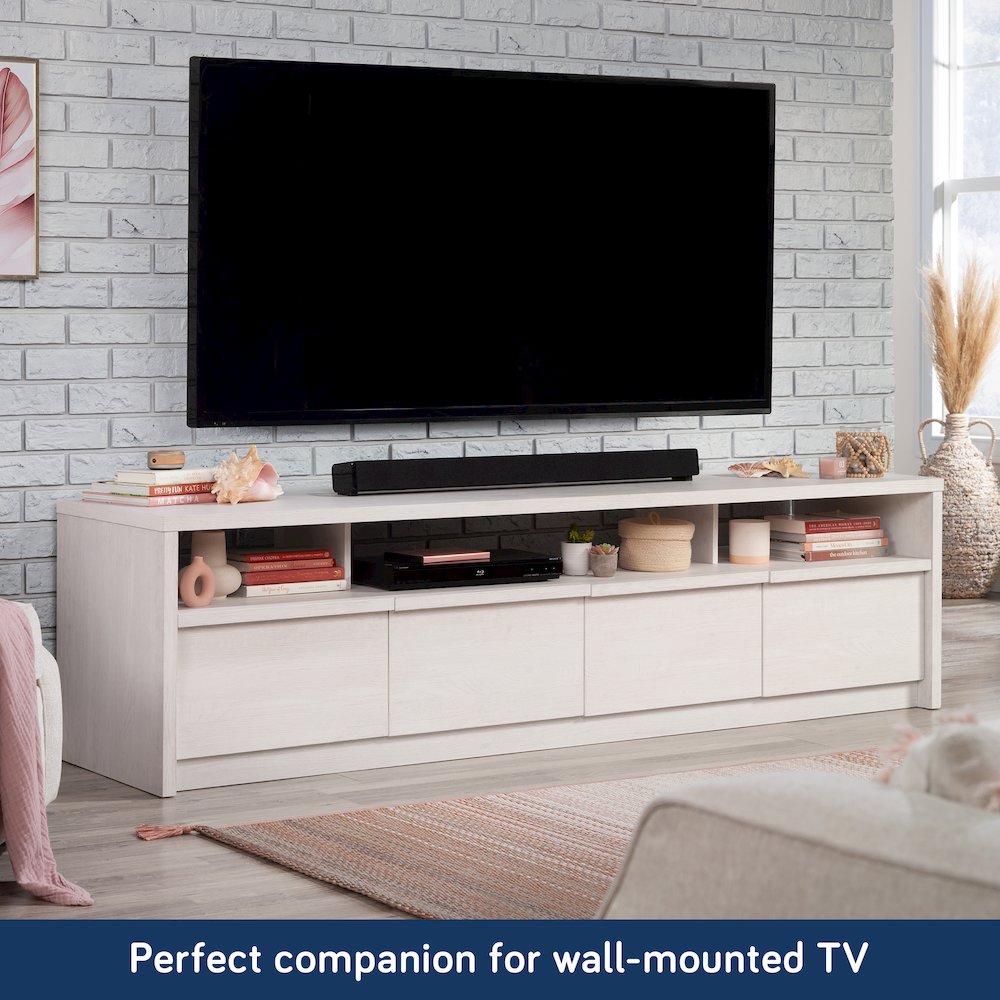 Harvey Park Large TV Credenza, for TV's up to 86", Alabaster Oak Finish. Picture 4