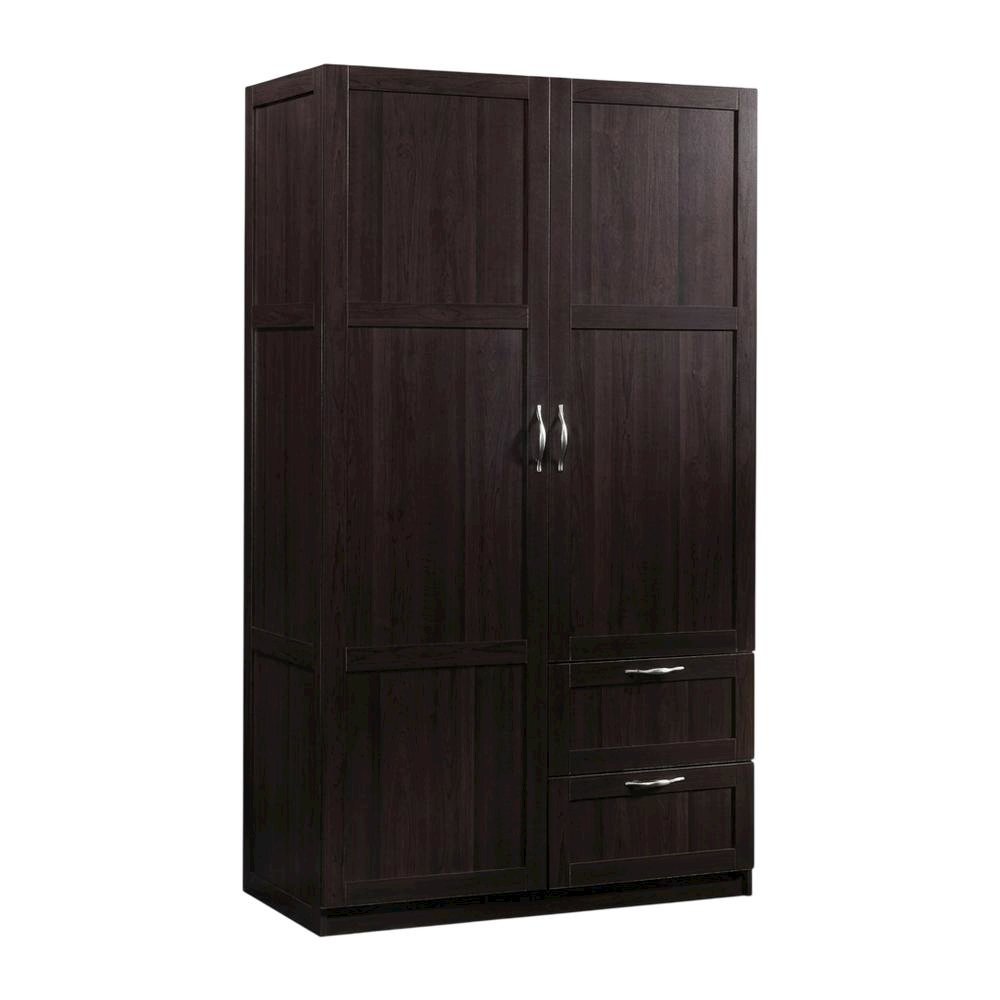 Wooden Storage Armoire In Brown With Spacious Compartment And Elegant Finish. Picture 1