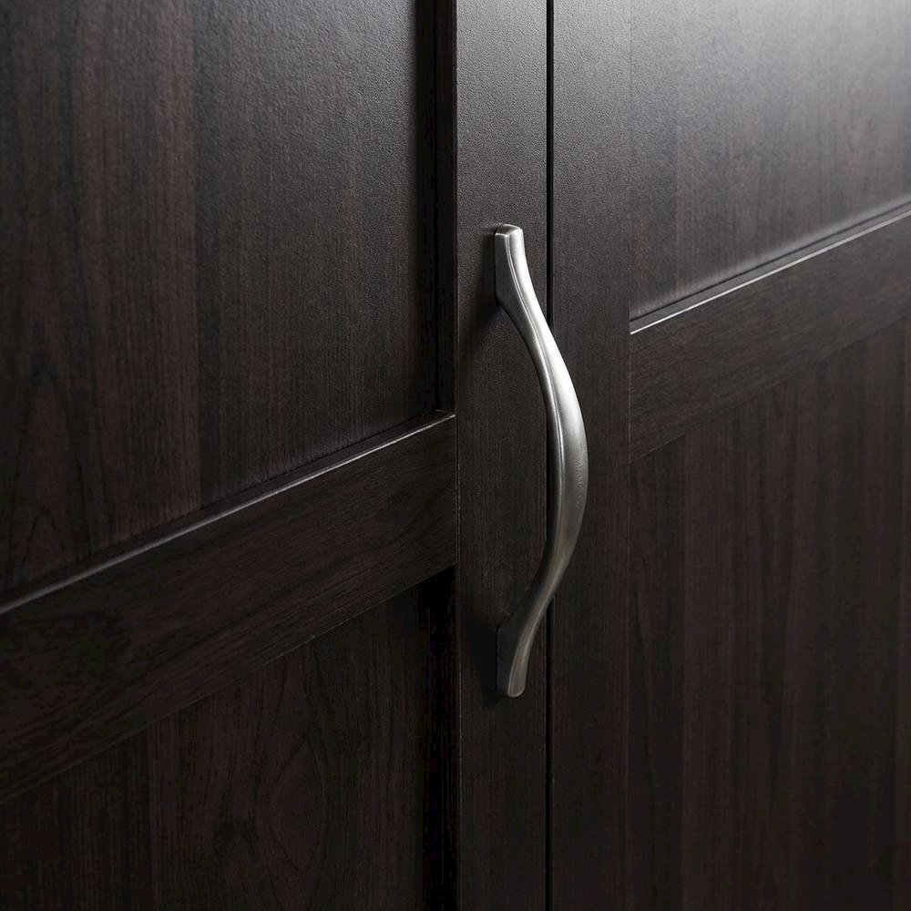 Wooden Storage Armoire In Brown With Spacious Compartment And Elegant Finish. Picture 5
