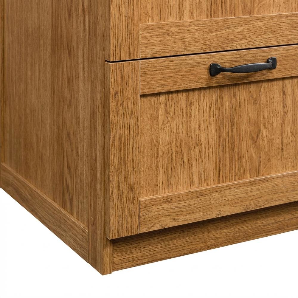 Brown Wood Armoire With Spacious Storage And Classic Rectangular Design. Picture 6