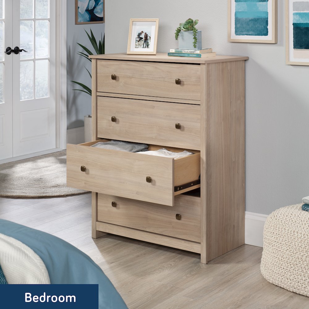 River Ranch 4-Drawer Bedroom Chest, Harvest Walnut Finish. Picture 4