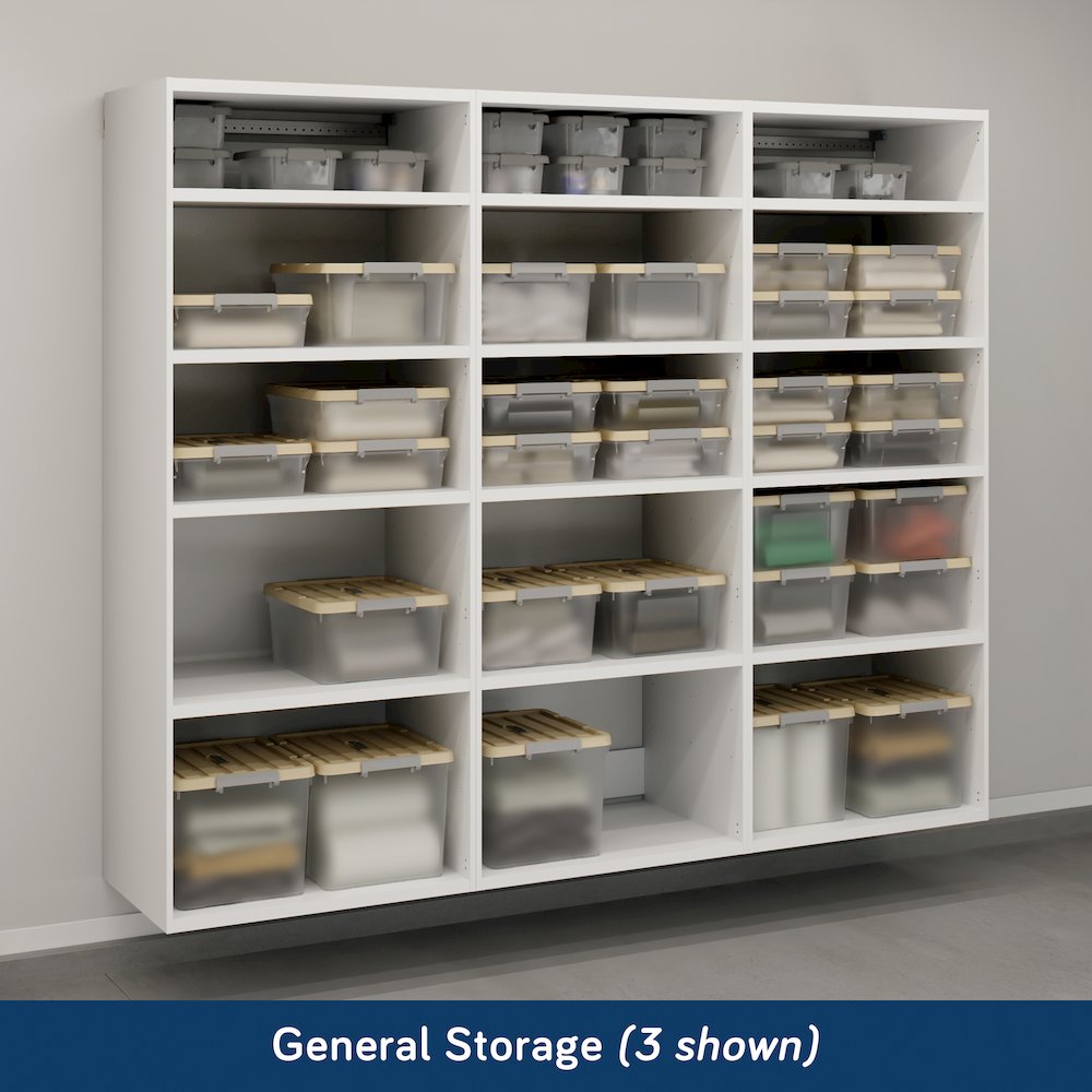 GarageCore 83" hx23 d Shelves, White Finish. Picture 4