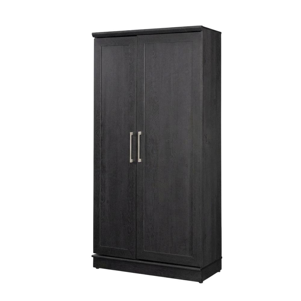 Contemporary Raven Oak Finish Storage Cabinet With Spacious Design. Picture 1