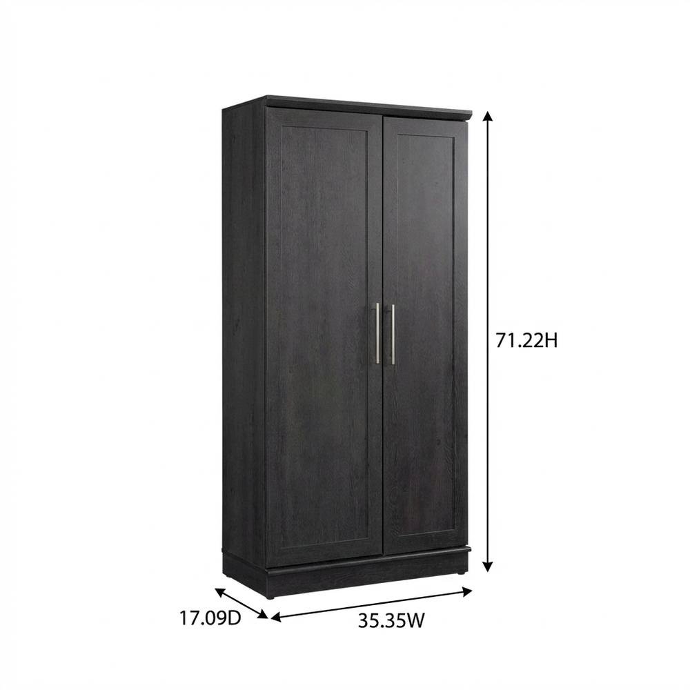 Contemporary Raven Oak Finish Storage Cabinet With Spacious Design. Picture 7