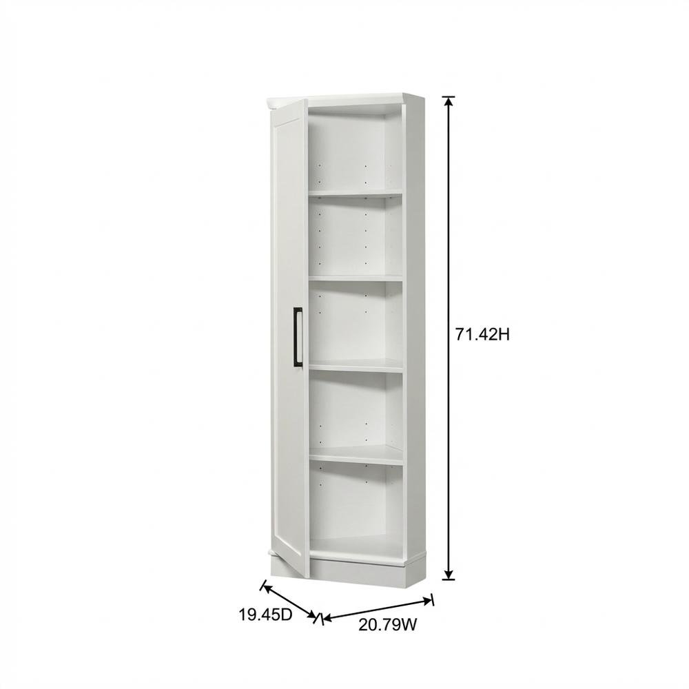 White Storage Cabinet With Soft Finish And Contemporary Style. Picture 7