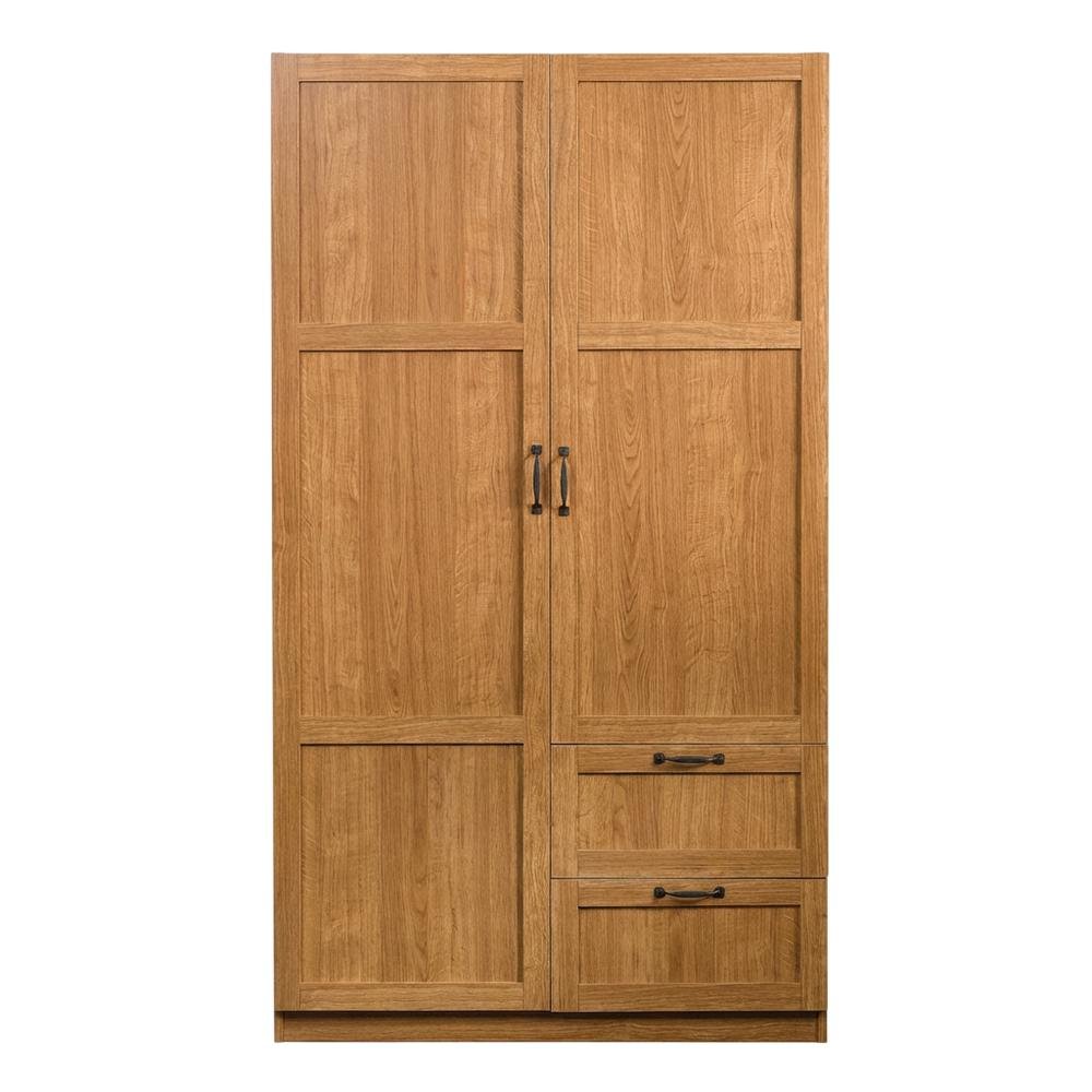 Brown Wood Armoire With Spacious Storage And Classic Rectangular Design. Picture 4