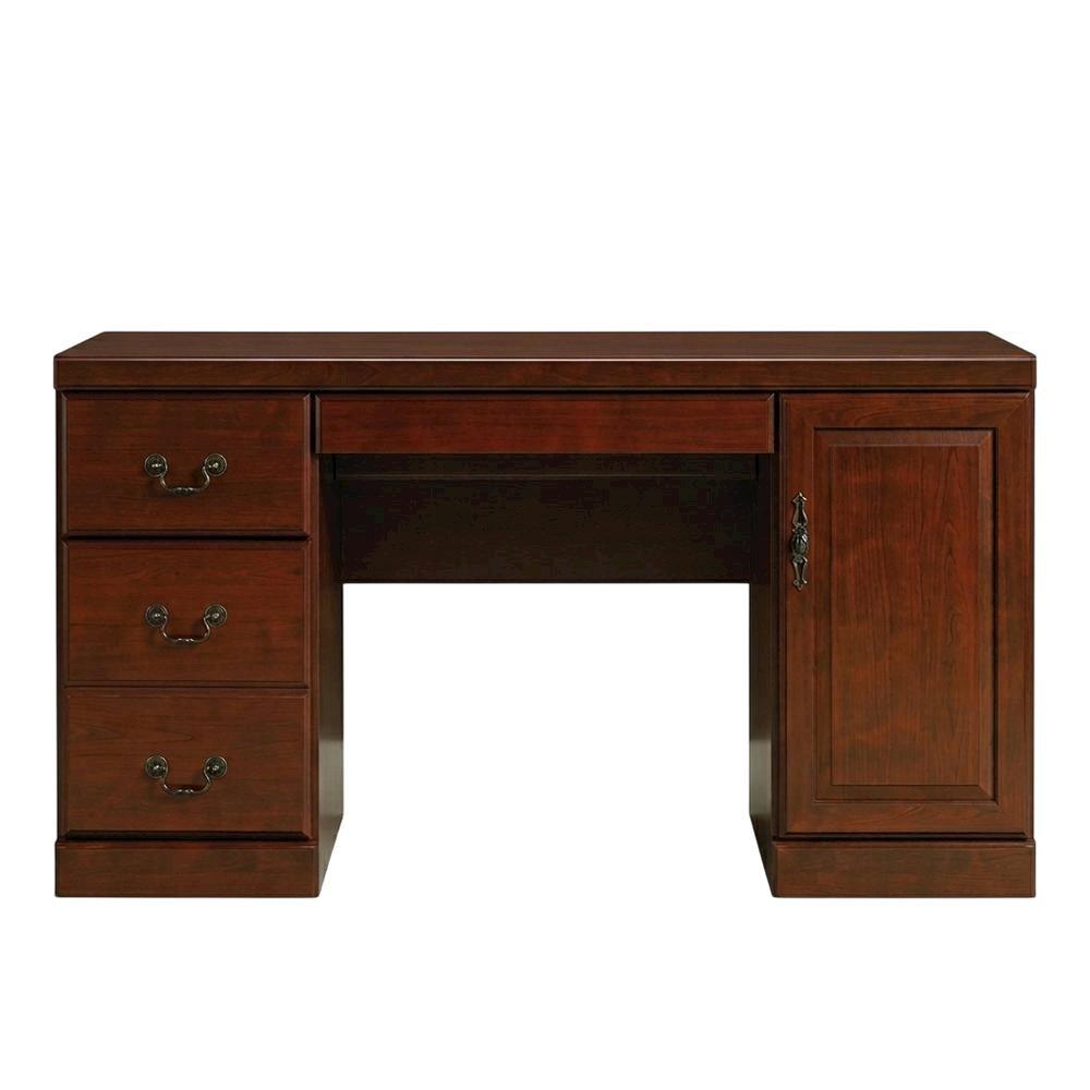 Modern Brown Credenza with Traditional Finish and Spacious Storage. Picture 4