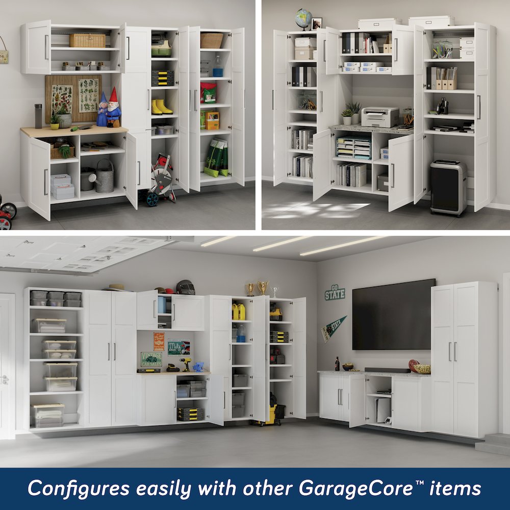 GarageCore 83" hx15 d Shelves, White Finish. Picture 11