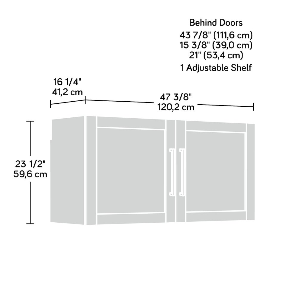 GarageCore Upper Cabinet & Doors Bundle, White Finish. Picture 2