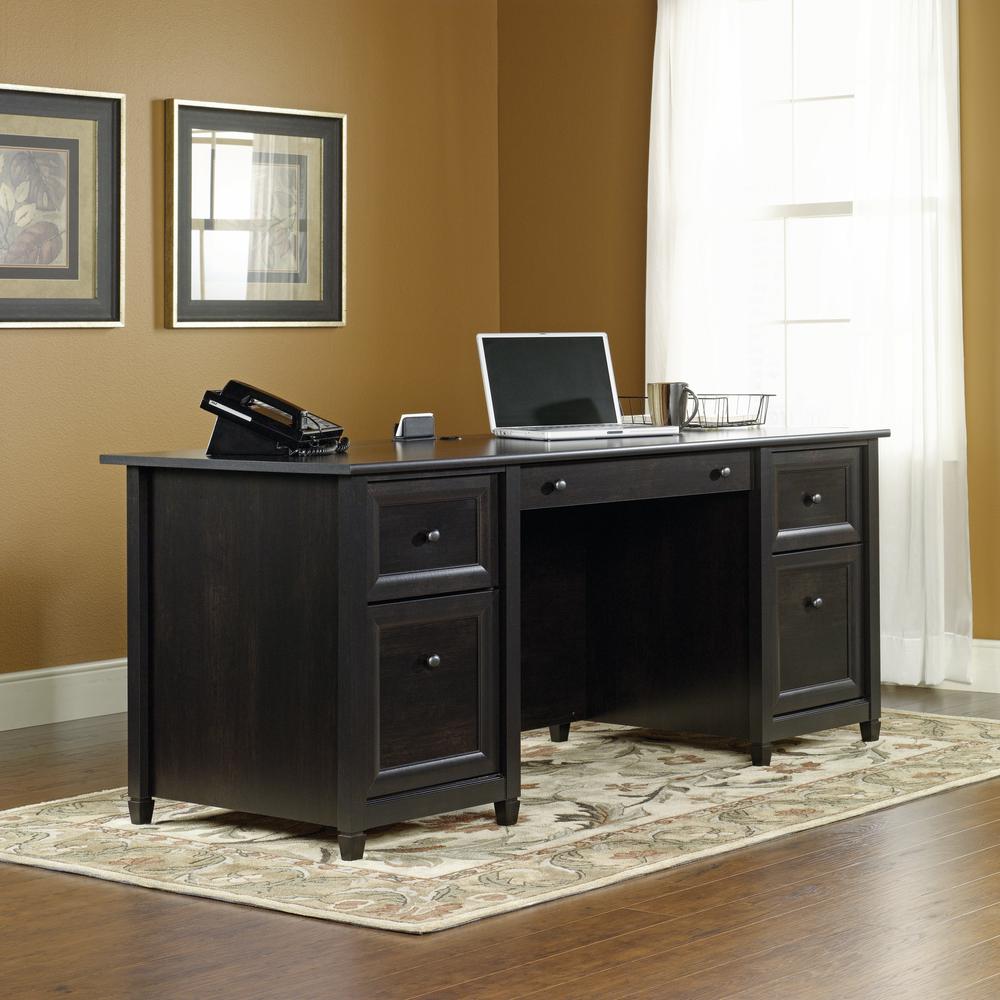 Edge Water Executive Desk, Estate Black finish. Picture 5