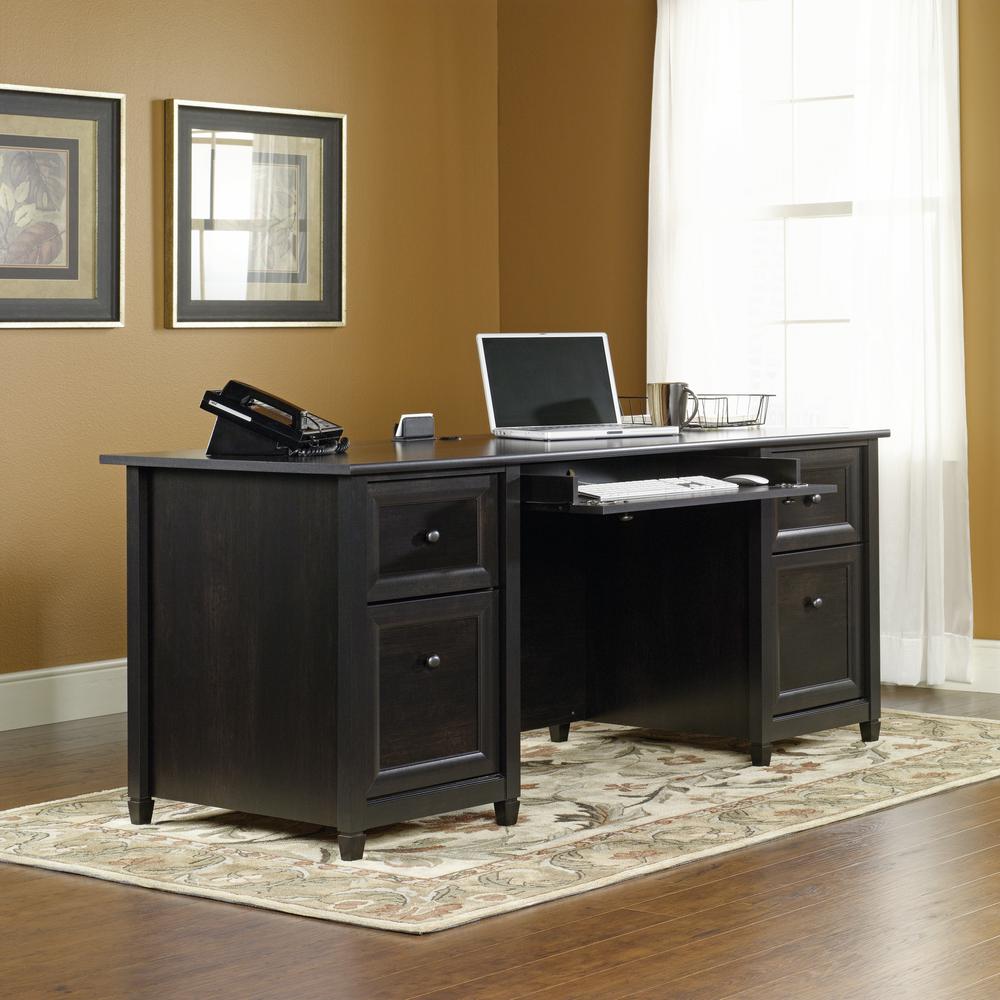 Edge Water Executive Desk, Estate Black finish. Picture 6