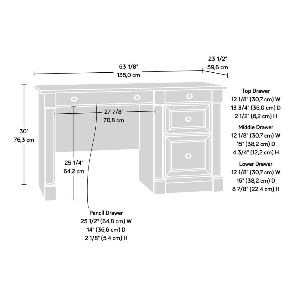 Palladia Computer Desk, Select Cherry finish. Picture 5