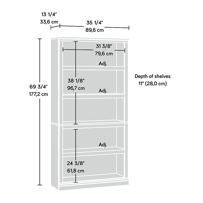 5 Shelf Bookcase Sec. Picture 3