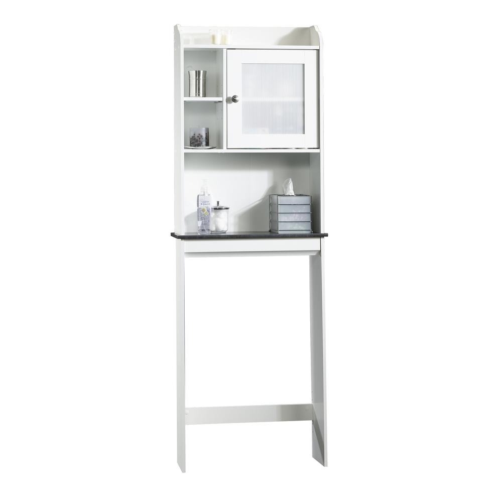 Caraway Bath Over Toilet Cabinet, Soft White finish. Picture 1