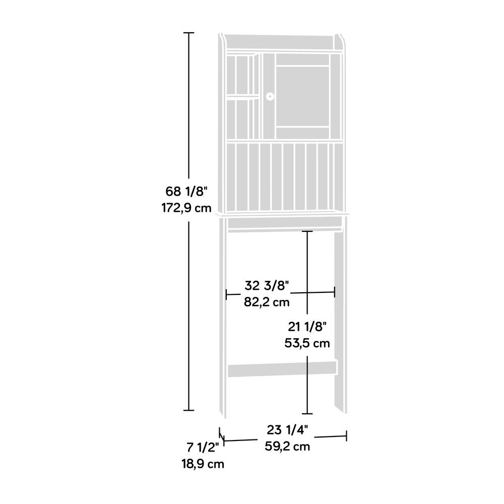 Caraway Bath Over Toilet Cabinet, Soft White finish. Picture 4