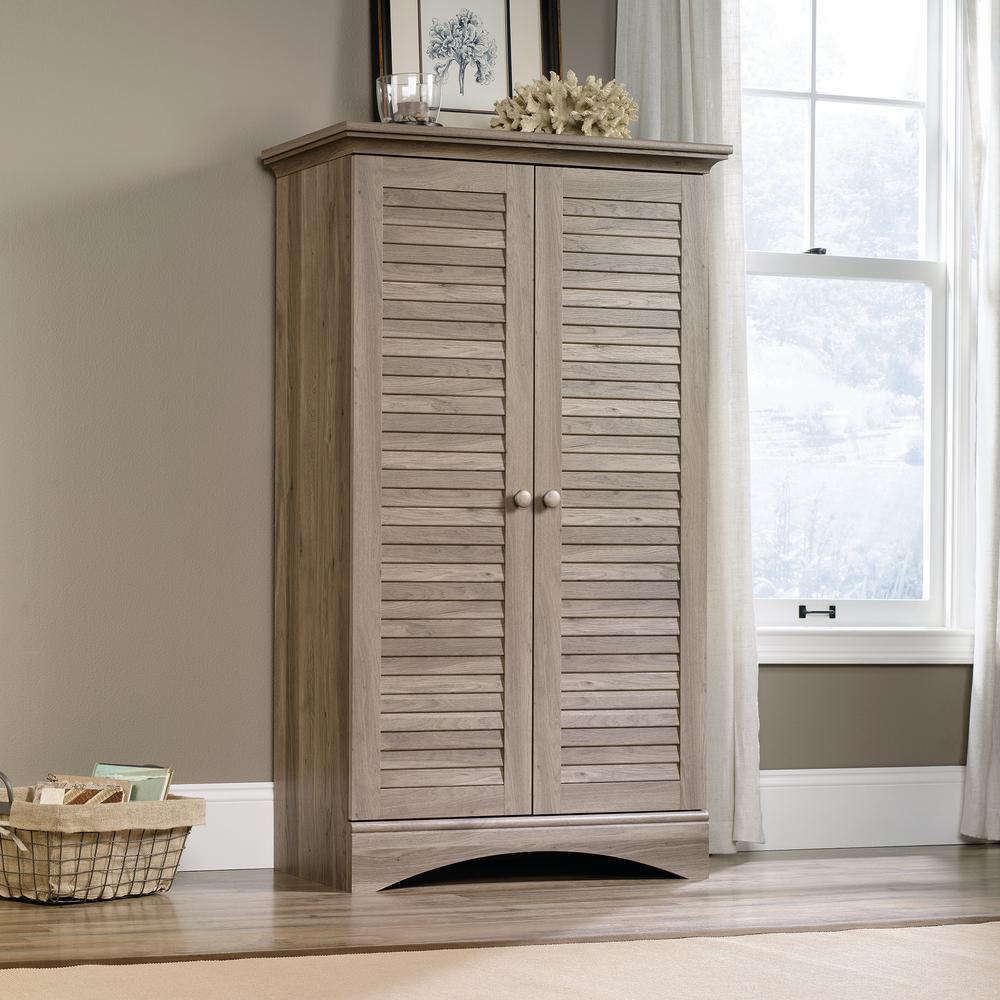Harbor View Storage Cabinet, Salt Oak. Picture 3