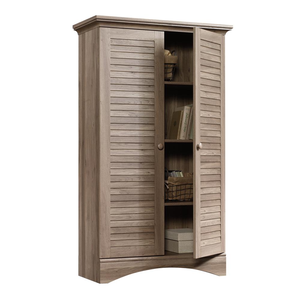 Harbor View Storage Cabinet, Salt Oak. Picture 1