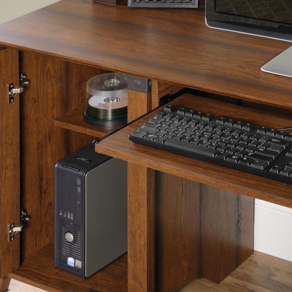 Carson Forge L Desk, Washington Cherry finish. Picture 5