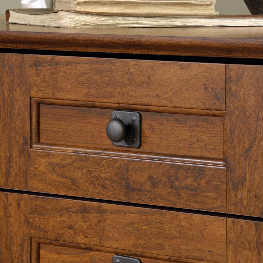 Carson Forge L Desk, Washington Cherry finish. Picture 7