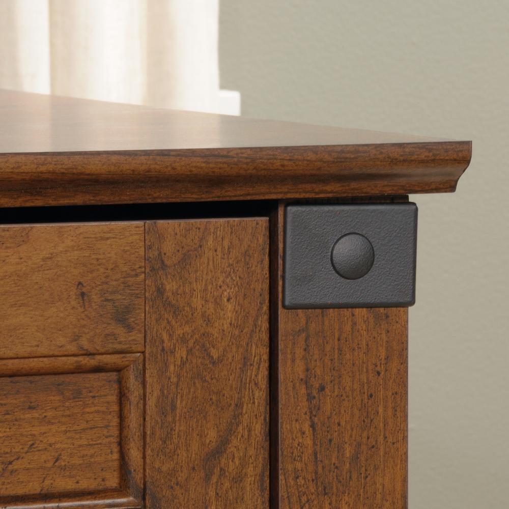 Carson Forge L Desk, Washington Cherry finish. Picture 8