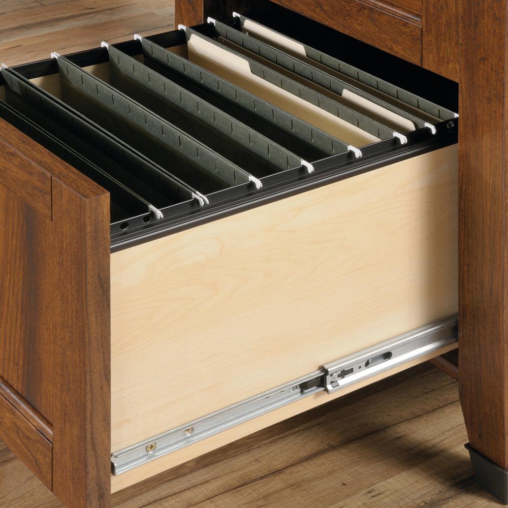 Carson Forge L Desk, Washington Cherry finish. Picture 10