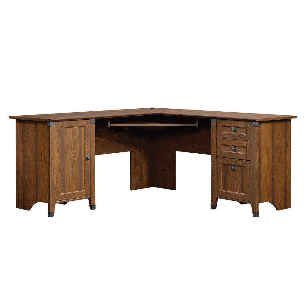 Carson Forge L Desk, Washington Cherry finish. Picture 3