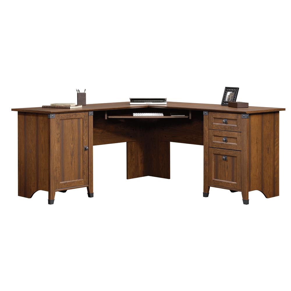 Carson Forge L Desk, Washington Cherry finish. Picture 2