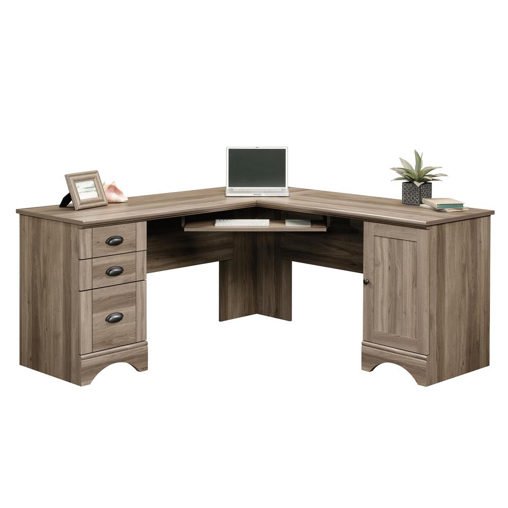 Harbor View L Desk, Salt Oak finish. Picture 16