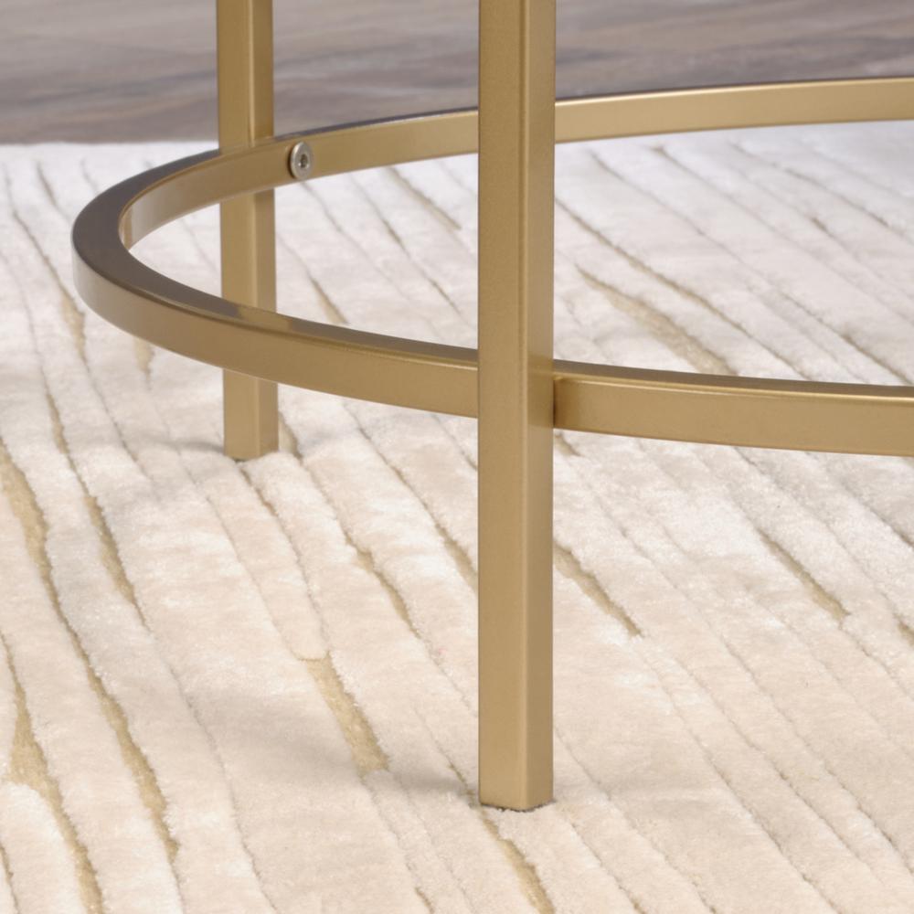 Int Lux Side Table Round Satin Gold. Picture 5