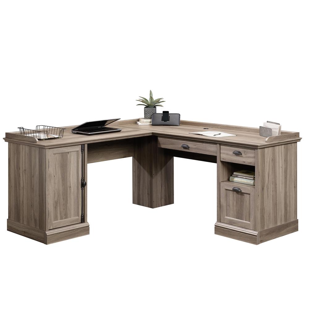 Barrister Lane L Desk, Salt Oak finish. Picture 2