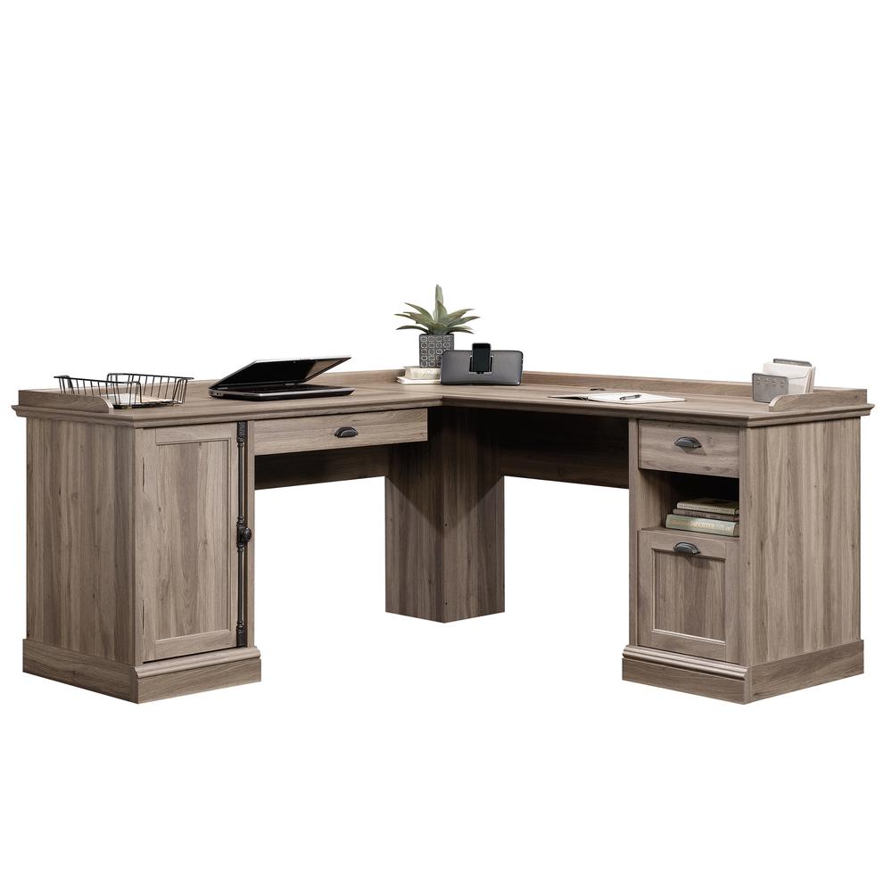 Barrister Lane L Desk, Salt Oak finish. Picture 3