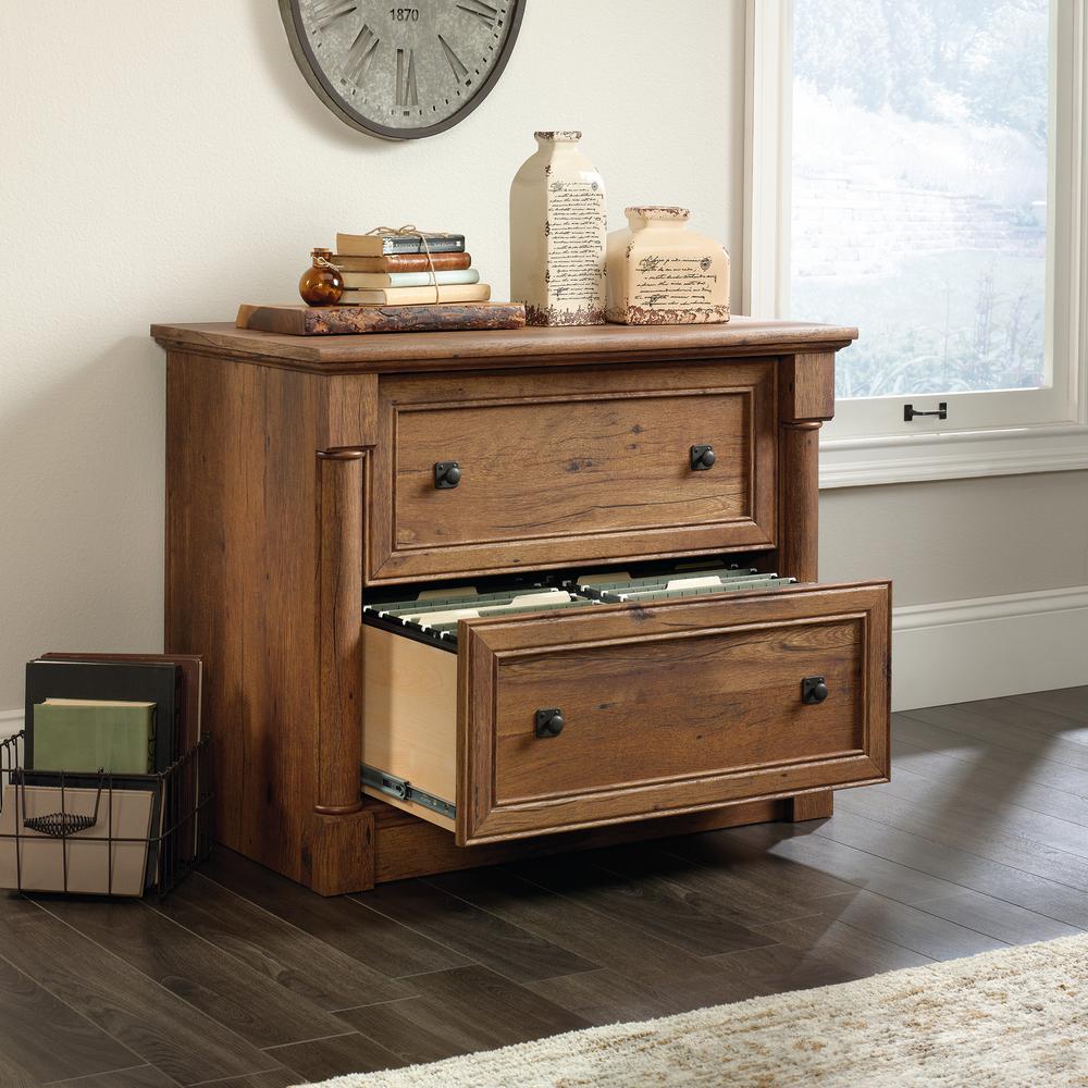 Palladia File Cabinet, Vintage Oak finish. Picture 11