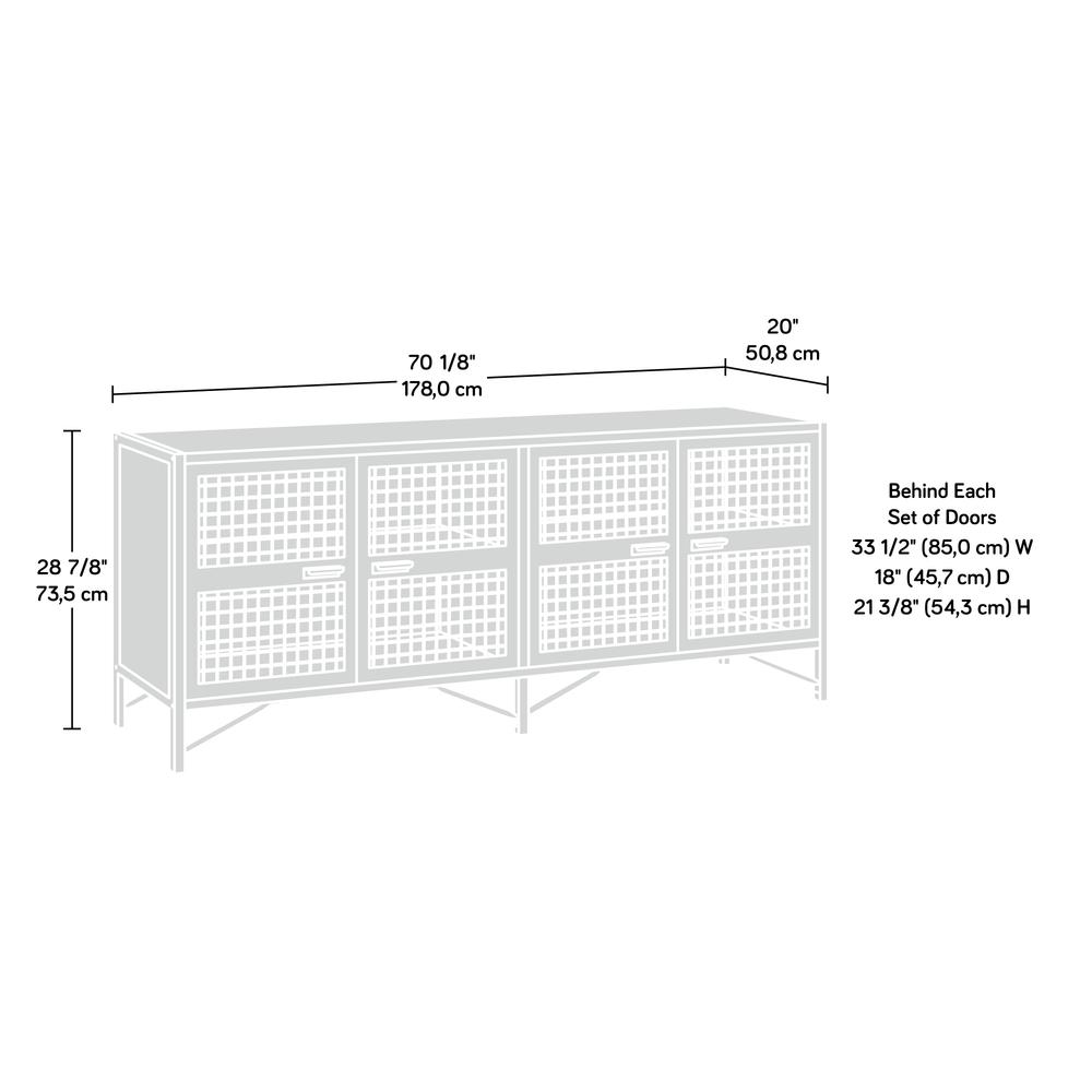 Boulevard Cafe Credenza, For TVs up to 60", Black finish. Picture 2