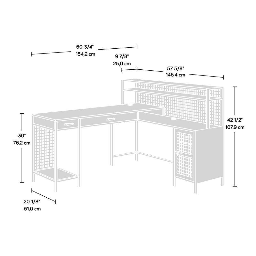 Boulevard Cafe L Desk, Black finish. Picture 18