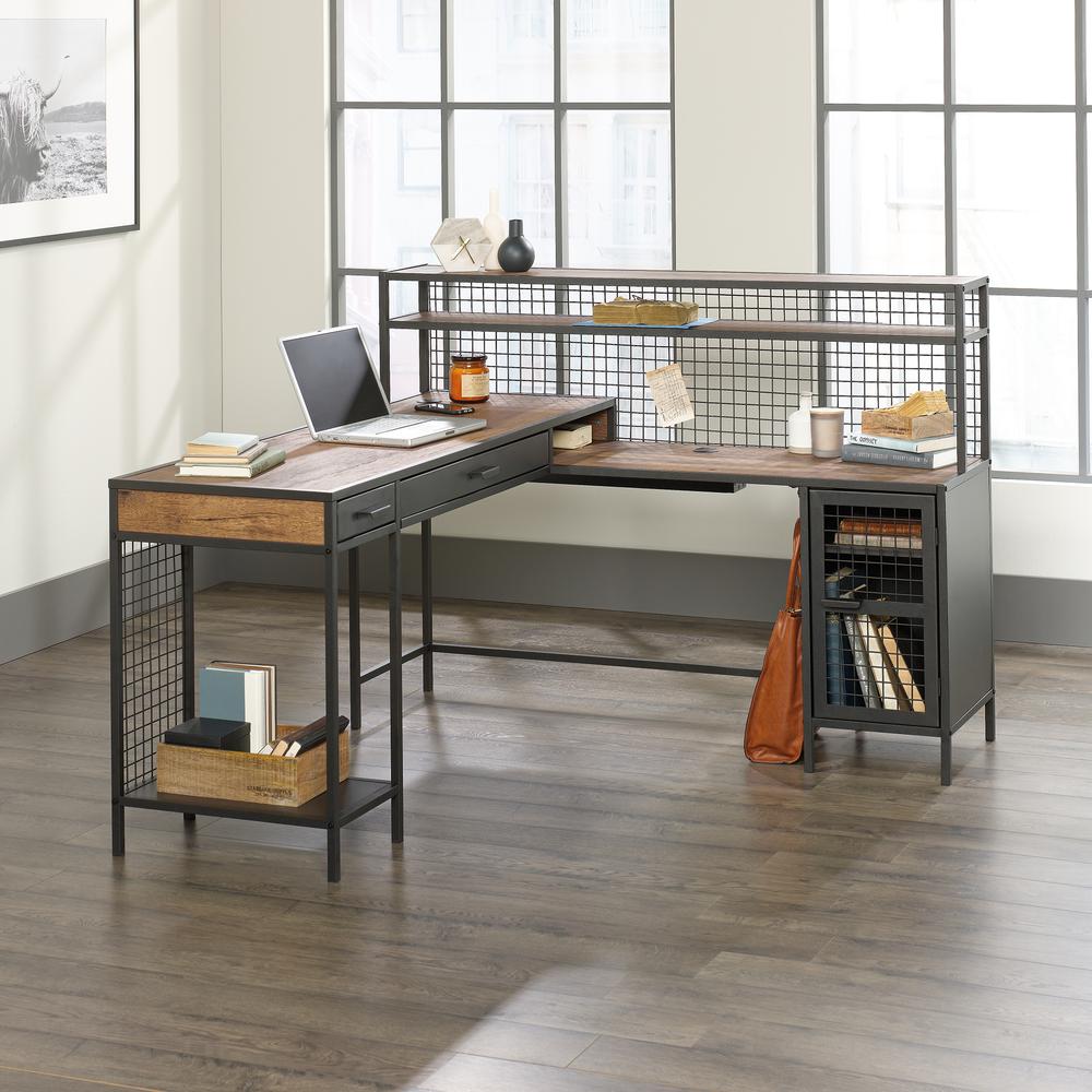 Boulevard Cafe L Desk, Black finish. Picture 4