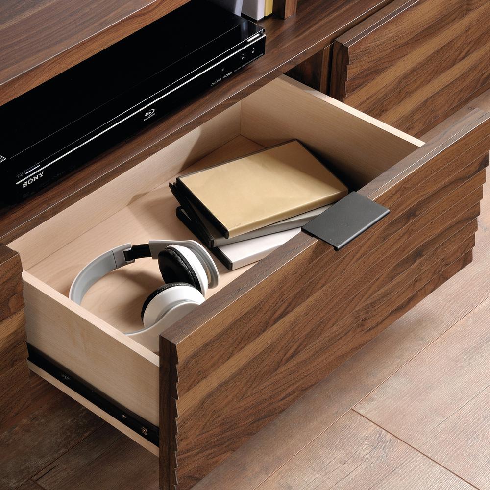 Harvey Park Credenza, For TVs up to 70", Grand Walnut finish. Picture 8